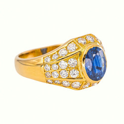 Bague Or jaune Saphir - Castafiore