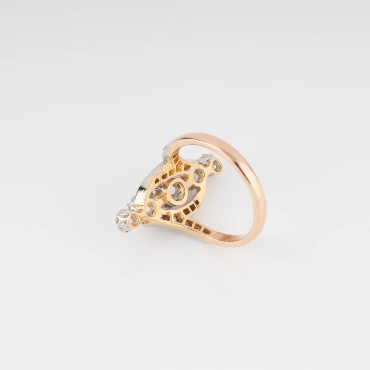 Bague or marquise diamants - Castafiore