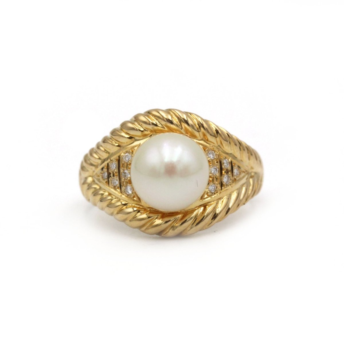 Bague - Or, perle et diamants - Castafiore