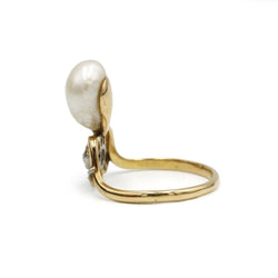 Bague - Or, perle et diamants - Castafiore