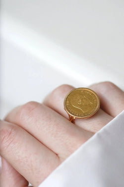 Bague or pièce Napoléon 10 Francs - Castafiore