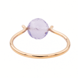 Bague Or rose Améthyste - Castafiore