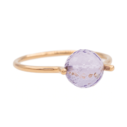 Bague Or rose Améthyste - Castafiore