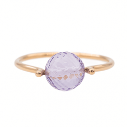 Bague Or rose Améthyste - Castafiore