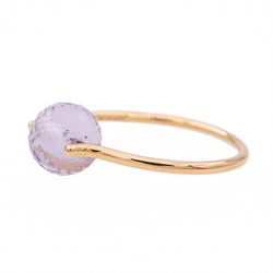 Bague Or rose Améthyste - Castafiore