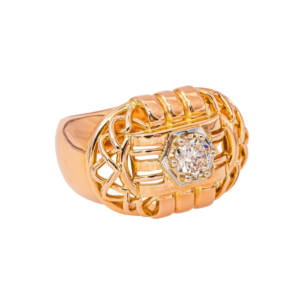 Bague Or rose Diamant - Castafiore