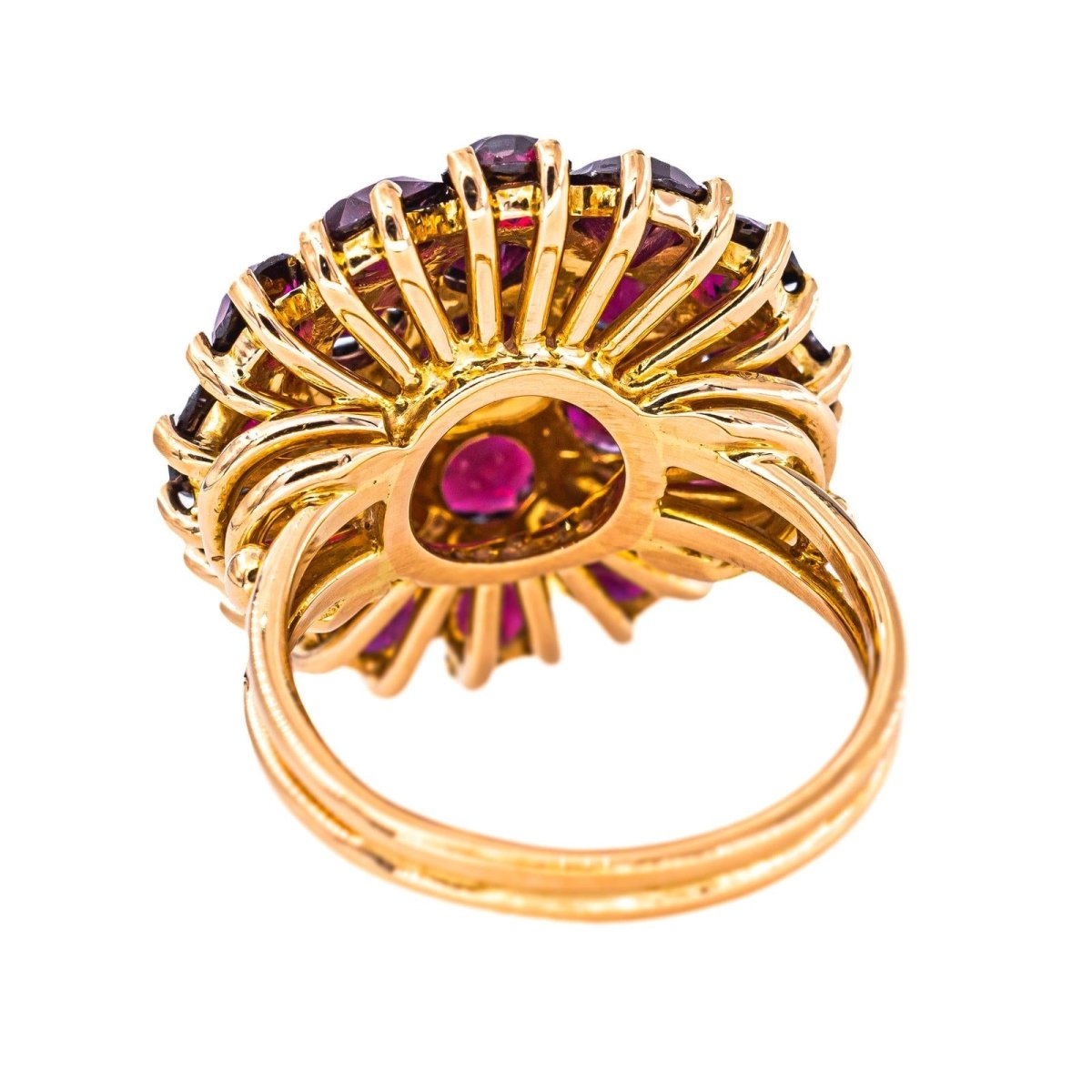 Bague Or rose Grenat - Castafiore