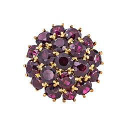 Bague Or rose Grenat - Castafiore