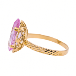 Bague Or rose Kunzite - Castafiore
