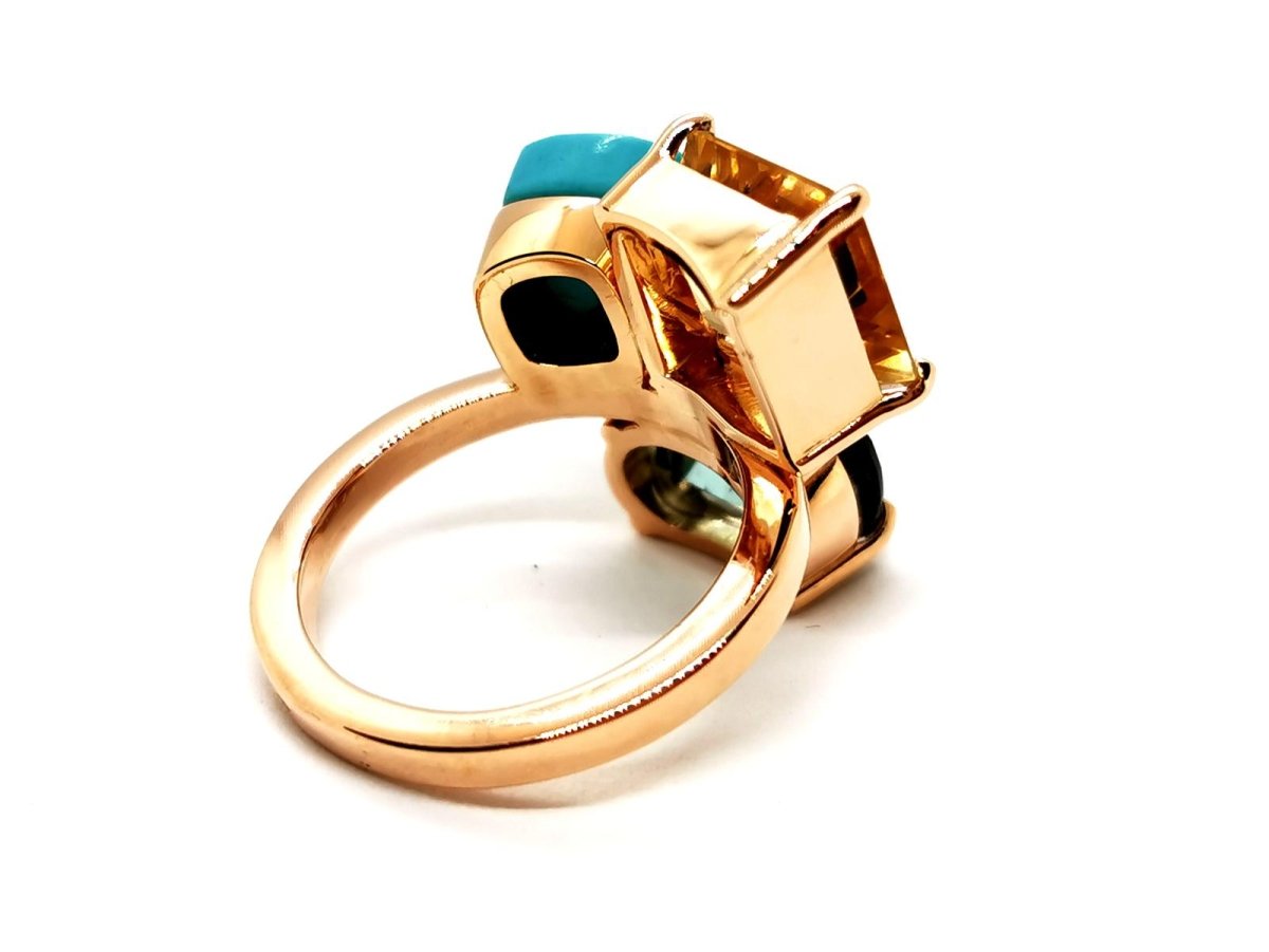 Bague Or rose Quartz Lemon - Castafiore