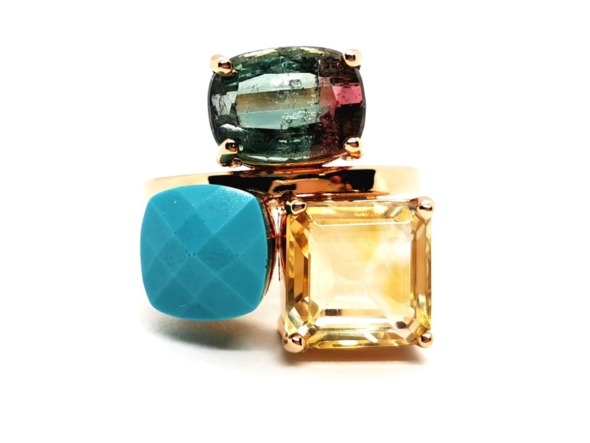 Bague Or rose Quartz Lemon - Castafiore