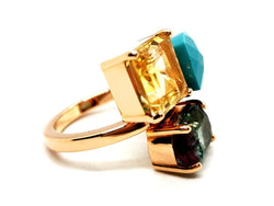 Bague Or rose Quartz Lemon - Castafiore