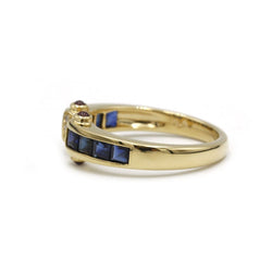 Bague - Or, Saphirs, Diamants & Rubis - Castafiore