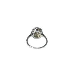 Bague Ovale Art Deco Diamants - Castafiore