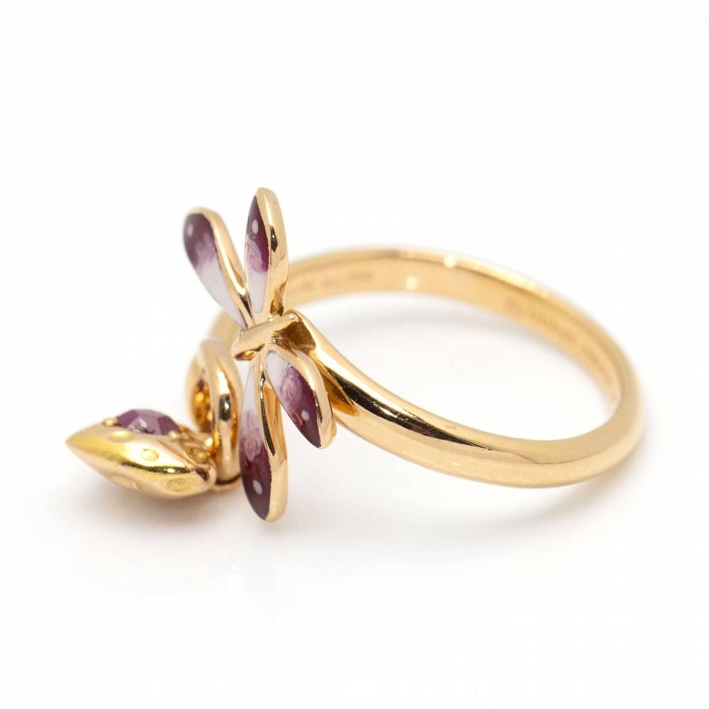 Bague papillon GUCCI en or et émail - Castafiore
