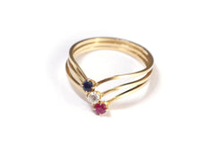 Bague patriotique bleu - blanc - rouge - Castafiore