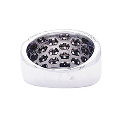 Bague pavage or blanc, diamants. - Castafiore