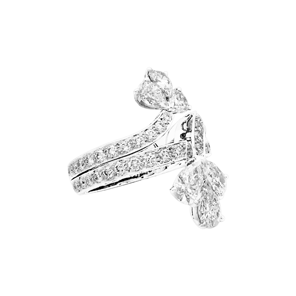 Bague Pavée CARTIER en platine et diamants - Castafiore