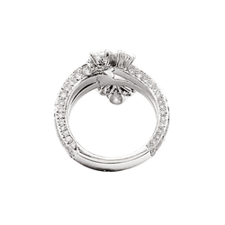 Bague Pavée CARTIER en platine et diamants - Castafiore