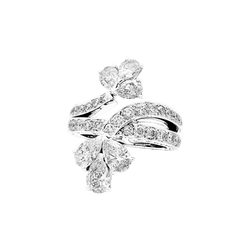 Bague Pavée CARTIER en platine et diamants - Castafiore