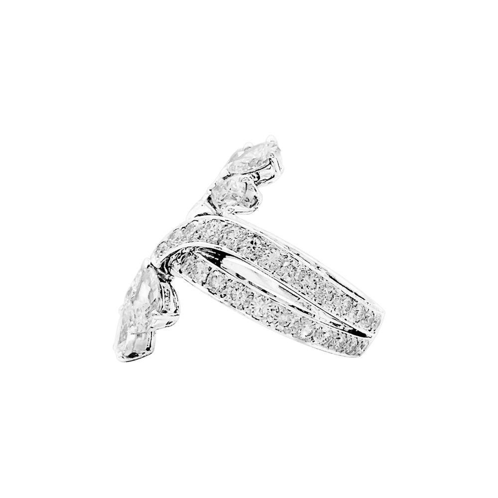 Bague Pavée CARTIER en platine et diamants - Castafiore