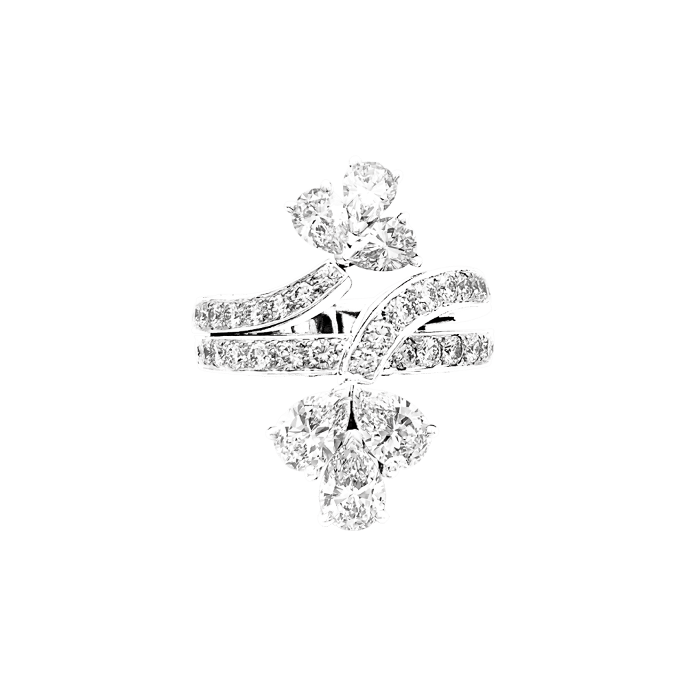 Bague Pavée CARTIER en platine et diamants - Castafiore