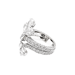Bague Pavée CARTIER en platine et diamants - Castafiore
