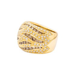 Bague Pavée DAMIANI en or jaune et diamants - Castafiore