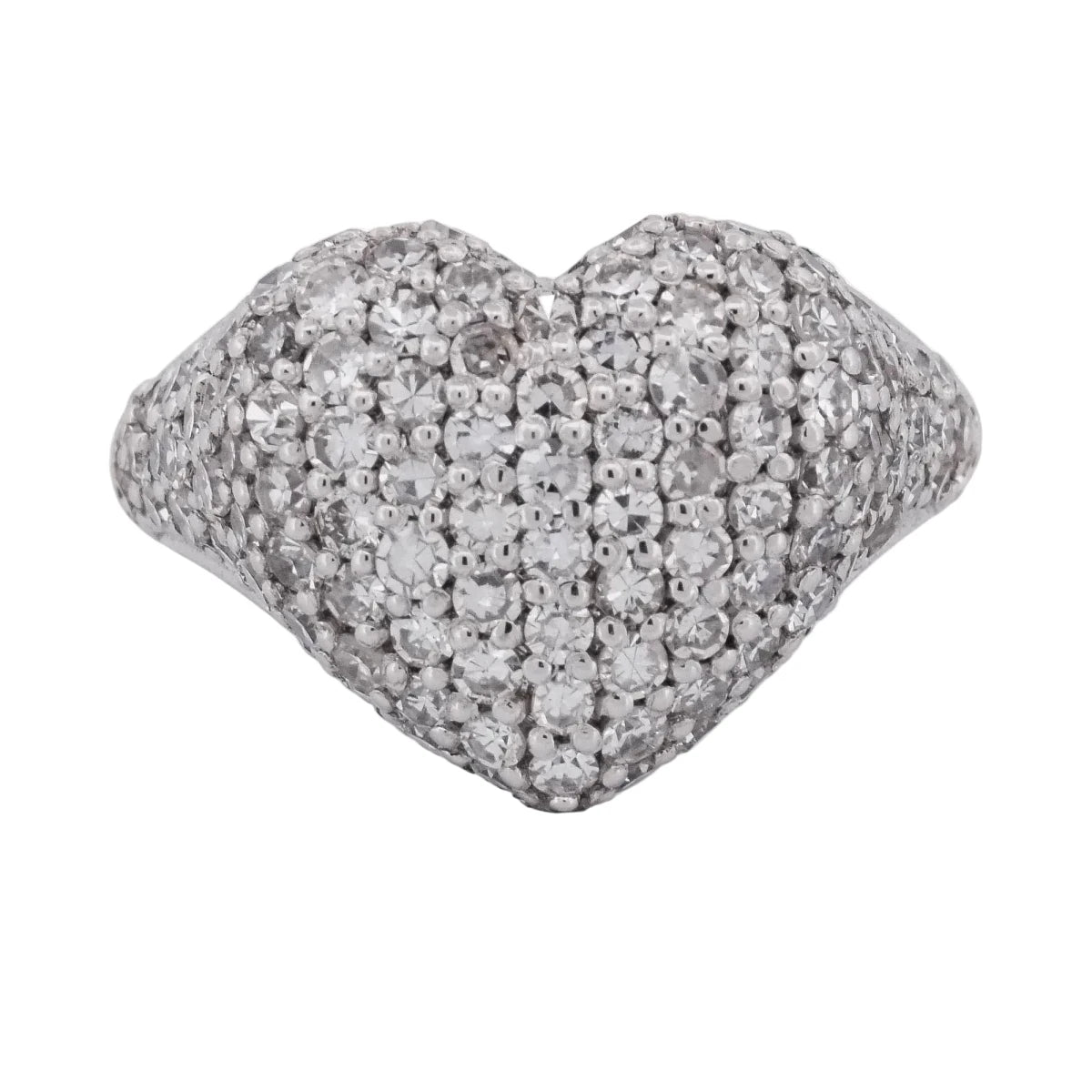 Bague Pavée en or blanc et diamants - Castafiore