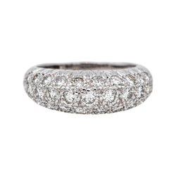 Bague Pavée en or blanc et diamants - Castafiore