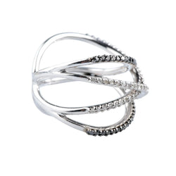 Bague Pavée en or blanc et diamants - Castafiore