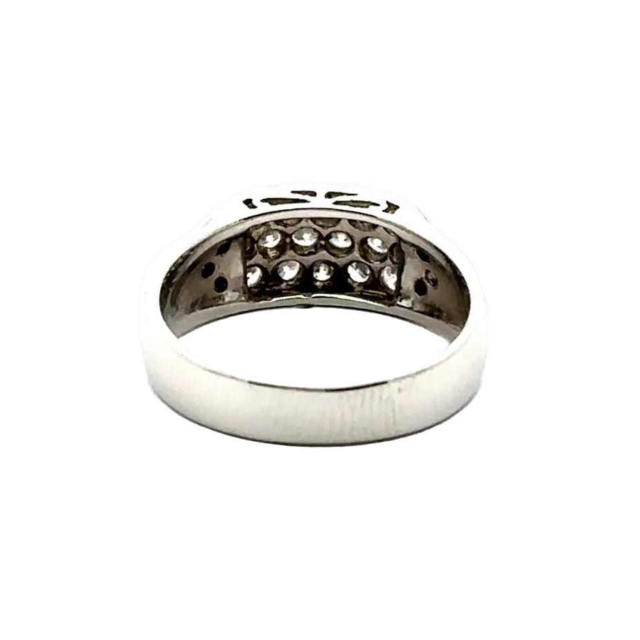 Bague Pavée en or blanc et diamants - Castafiore