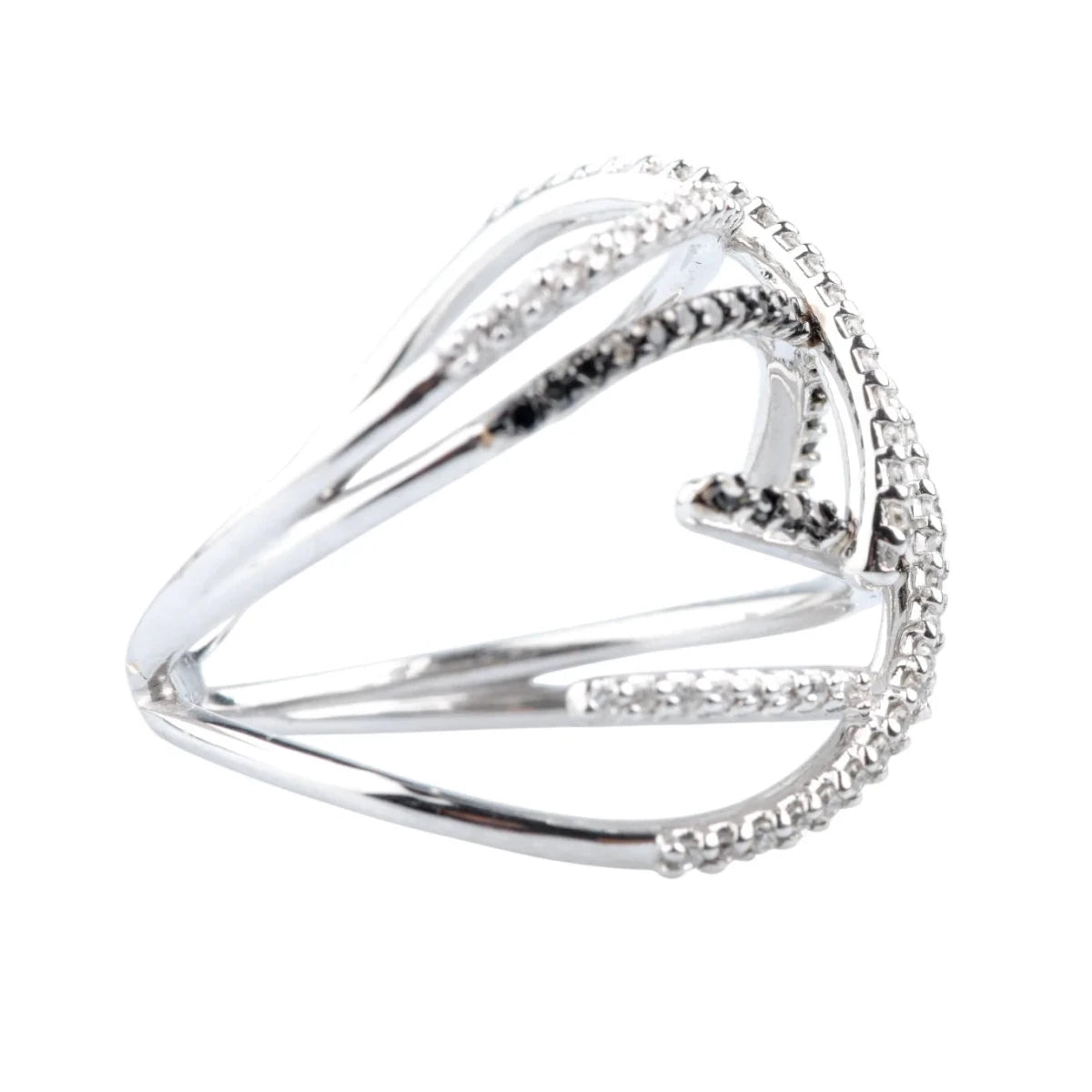 Bague Pavée en or blanc et diamants - Castafiore