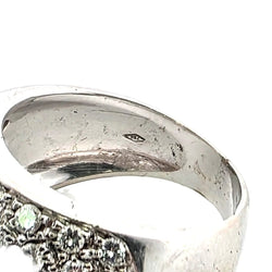 Bague Pavée en or blanc et diamants - Castafiore