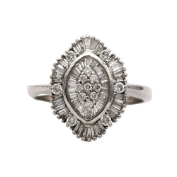 Bague Pavée en or blanc et diamants - Castafiore