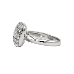 Bague Pavée en or blanc et diamants - Castafiore