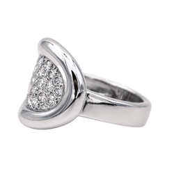 Bague Pavée en or blanc et diamants - Castafiore