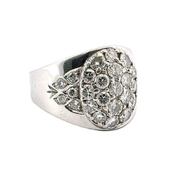 Bague Pavée en or blanc et diamants - Castafiore