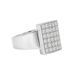 Bague Pavée en or blanc et diamants - Castafiore