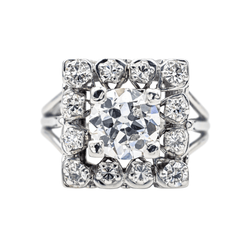 Bague Pavée en or blanc et diamants - Castafiore