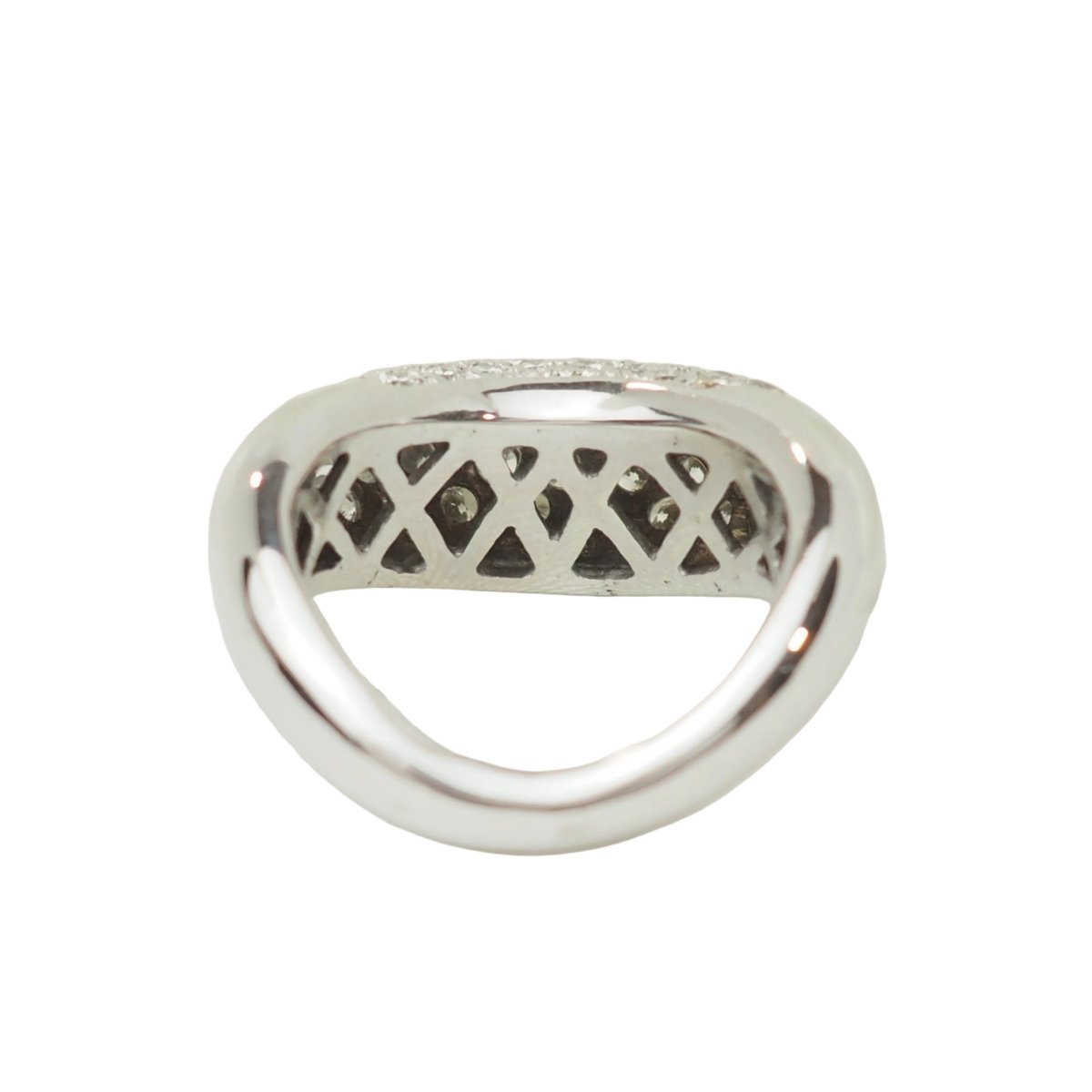 Bague Pavée en or blanc et diamants - Castafiore