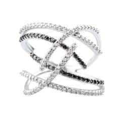 Bague Pavée en or blanc et diamants - Castafiore
