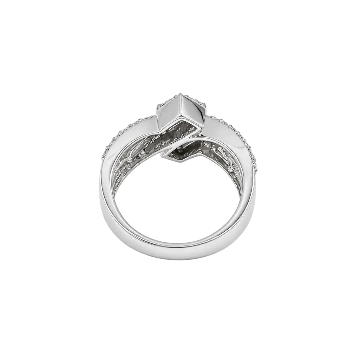 Bague Pavée en or blanc et diamants - Castafiore