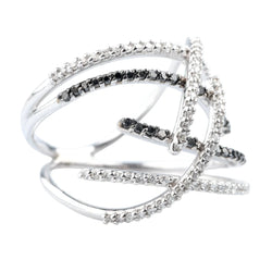 Bague Pavée en or blanc et diamants - Castafiore