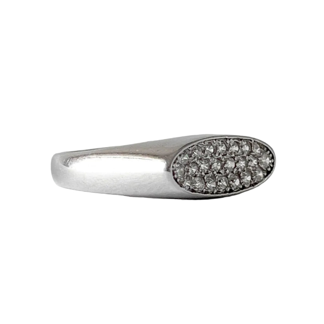 Bague Pavée en or blanc et diamants - Castafiore