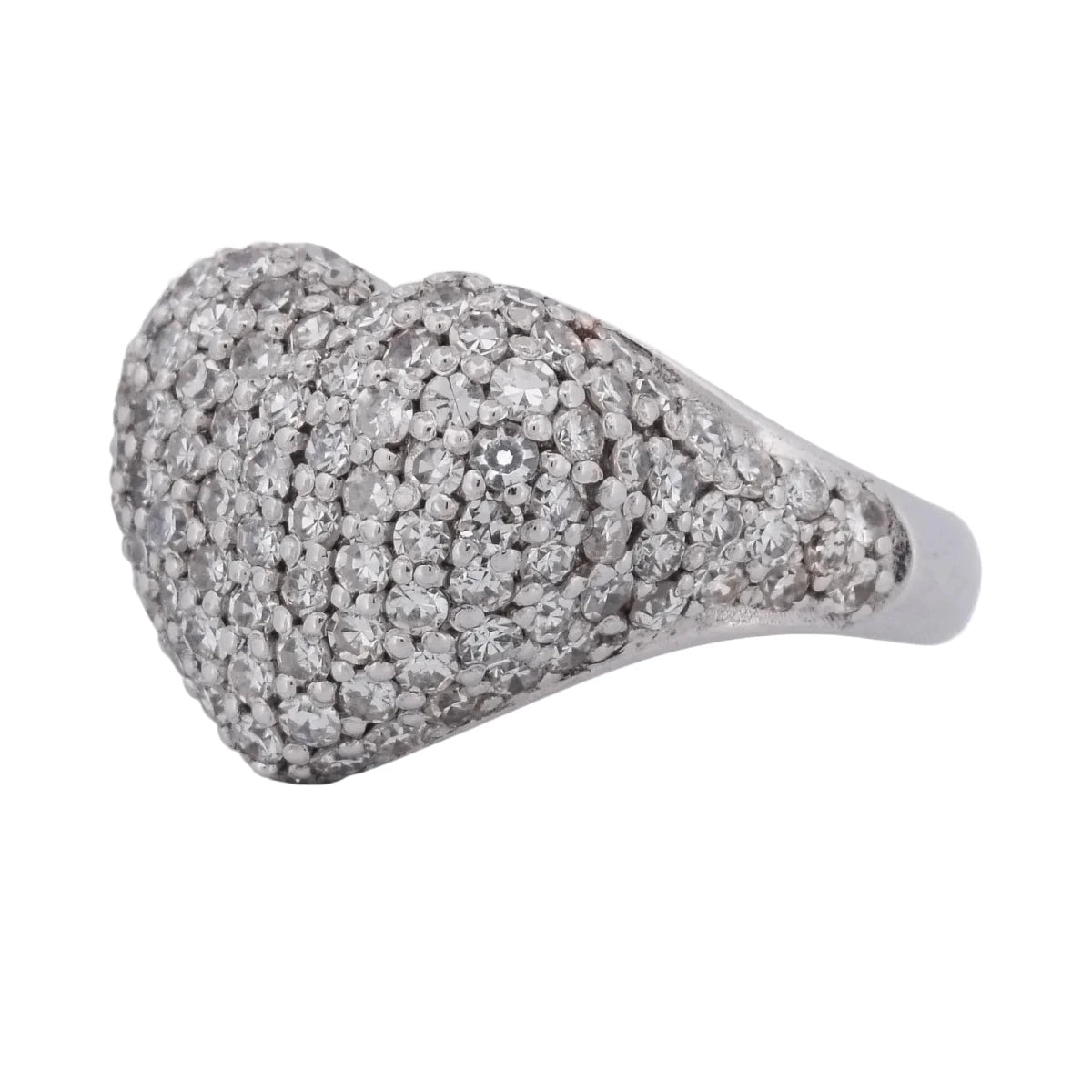 Bague Pavée en or blanc et diamants - Castafiore