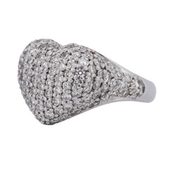 Bague Pavée en or blanc et diamants - Castafiore