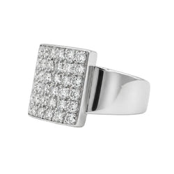 Bague Pavée en or blanc et diamants - Castafiore