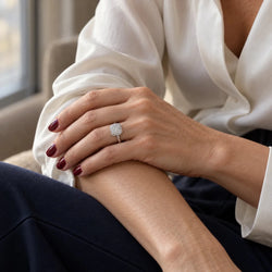 Bague Pavée en or blanc et diamants - Castafiore