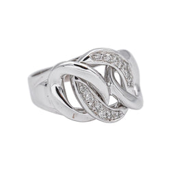 Bague Pavée en or blanc et diamants - Castafiore